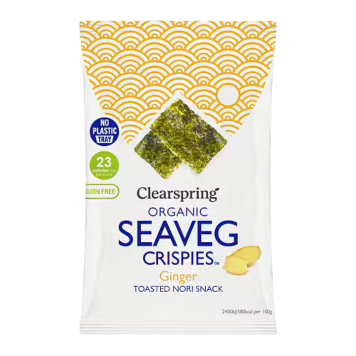 Tang Crispies Ingefær ØKO 4g i gruppen Råvarer & Drikke / Helsekost / Alger & Tang hos Rawfoodshop Scandinavia AB (CG005360)