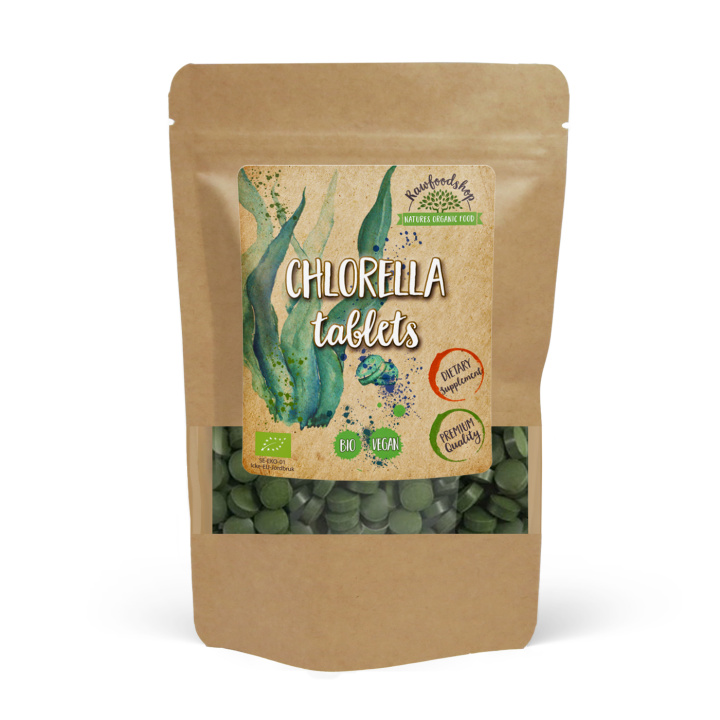 Chlorella Tabletter ØKO 125g i gruppen Kosttilskud / Urter & Planter / Algetilskud hos Rawfoodshop Scandinavia AB (CHLO0100)