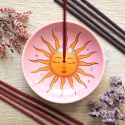 Røgelseskål Pink med Sol