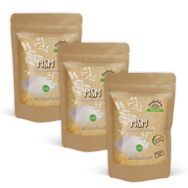 MSM 500mg 60 kapsler x 3 pakker i gruppen Kosttilskud / Andre kosttilskud / MSM hos Rawfoodshop Scandinavia AB (CUMSMX60CAP-SET3)