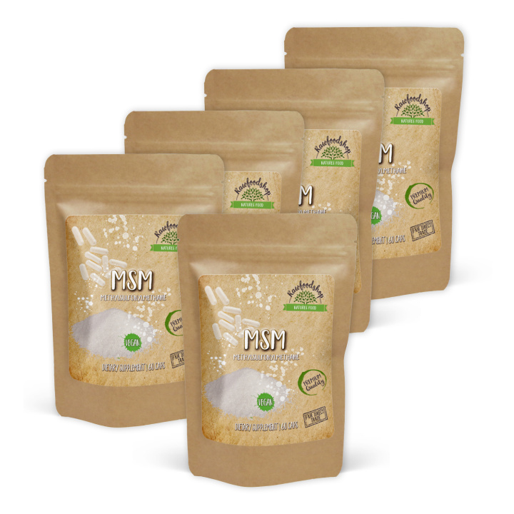MSM 500mg 60 kapsler x 5 pakker i gruppen Kosttilskud / Andre kosttilskud / MSM hos Rawfoodshop Scandinavia AB (CUMSMX60CAP-SET5)