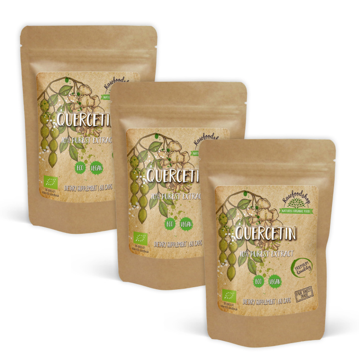 Quercetin Extract 500mg 60 kapsler x 3 pakker i gruppen Kosttilskud / Urter & Planter / Urter hos Rawfoodshop Scandinavia AB (CUQUER60CAP-SET3)