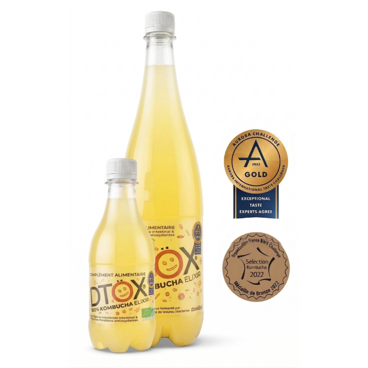 Kombucha Naturel ØKO 1000ml i gruppen Råvarer & Drikke / Drikkevarer / Kombucha hos Rawfoodshop Scandinavia AB (DTOX)