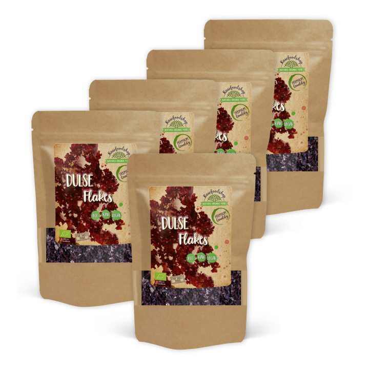 Dulse Flakes ØKO 125g x 5 pakker i gruppen Råvarer & Drikke / Helsekost / Alger & Tang hos Rawfoodshop Scandinavia AB (DULF1-SET5)