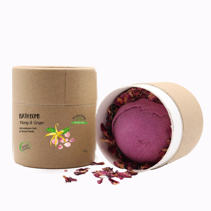 Badebombe Ylang & Ingefær 170g i gruppen OUTLET 20-80% / Hud & Krop 20-50% / Kampanj- Hud & krop hos Rawfoodshop Scandinavia AB (EBBSUL01)