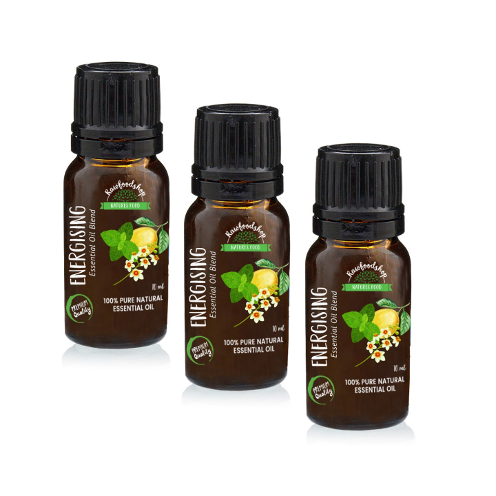 Energising Essential Oil Blend 10ml x 3 flasker i gruppen Hud & Krop / Naturlig DIY / Æteriske olier hos Rawfoodshop Scandinavia AB (EBIUL-01-SET3)