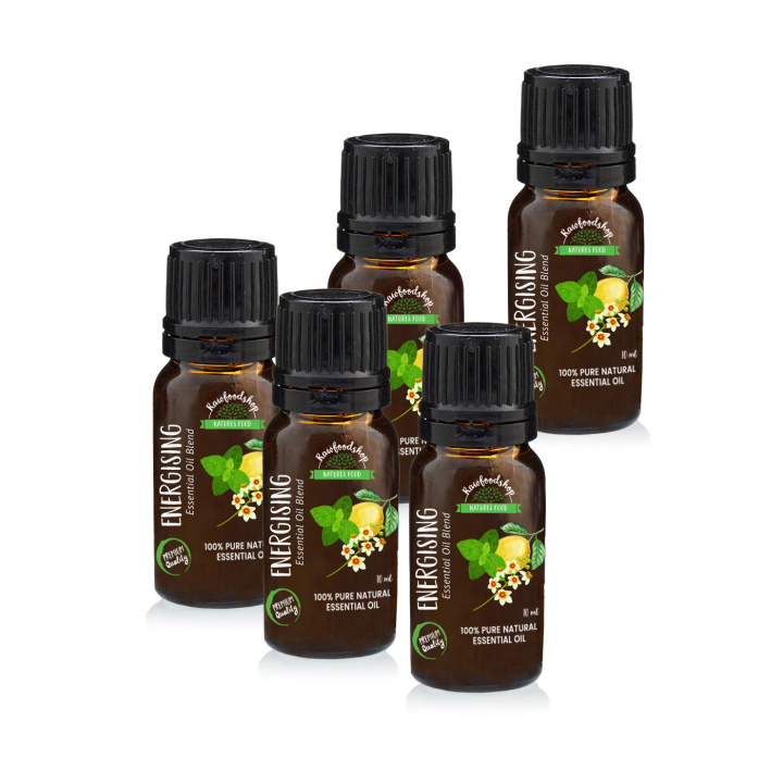Energising Essential Oil Blend 10ml x 5 flasker i gruppen Hud & Krop / Naturlig DIY / Æteriske olier hos Rawfoodshop Scandinavia AB (EBIUL-01-SET5)