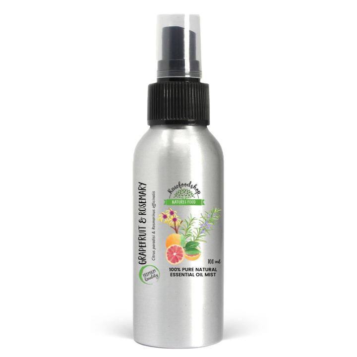 Grapefrugt & Rosmarin Rumspray 100ml i gruppen Hjem & Sjæl / Rent hjem / Room Spray hos Rawfoodshop Scandinavia AB (EOMUL-07)