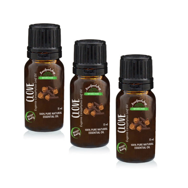 Kryddernellike Æterisk Olie 10ml x 3 flasker i gruppen Hud & Krop / Naturlig DIY / Æteriske olier hos Rawfoodshop Scandinavia AB (EOUL-22-SET3)