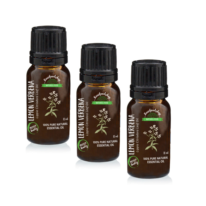 Lemon Verbena Æterisk Olie 10ml x 3 flasker i gruppen Hud & Krop / Naturlig DIY / Æteriske olier hos Rawfoodshop Scandinavia AB (EOUL-64-SET3)