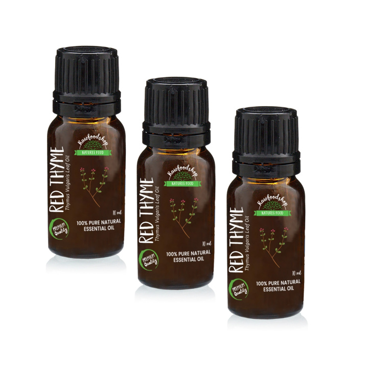 Rød Timian Æterisk Olie 10ml x 3 flasker i gruppen Hud & Krop / Naturlig DIY / Æteriske olier hos Rawfoodshop Scandinavia AB (EOUL-92-SET3)