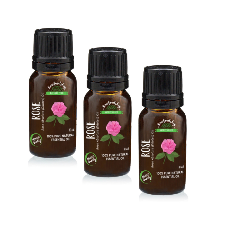Rose Æterisk Olie 10ml x 3 flasker i gruppen OUTLET 20-80% / Hud & Krop 20-50% / Hud & Krop 40% hos Rawfoodshop Scandinavia AB (EOUL41-SET3)