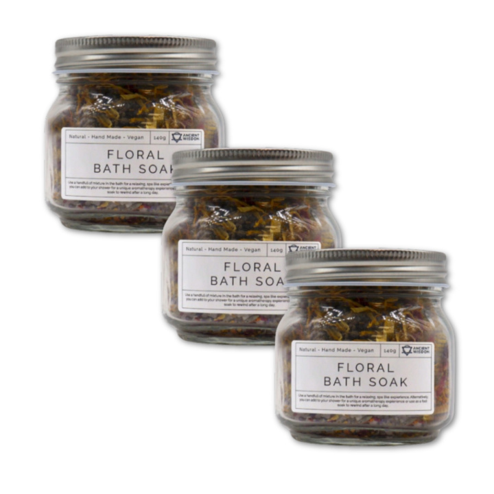 Badesalt Blomster 140g x 3 pakker i gruppen Hud & Krop / Bad & Spa / Badesalt hos Rawfoodshop Scandinavia AB (FSBUL01-SET3)