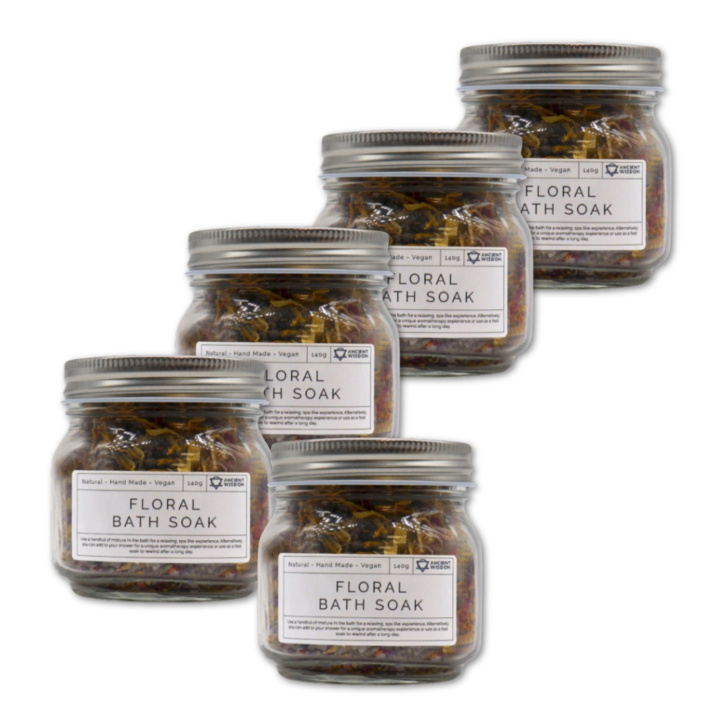 Badesalt Blomster 140g x 5 pakker i gruppen Hud & Krop / Bad & Spa / Badesalt hos Rawfoodshop Scandinavia AB (FSBUL01-SET5)