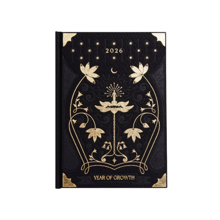 Dagbog Year of Growth 2026 Sort i gruppen Hjem & Sjæl / Harmonisk livsstil / Bøger & journaler hos Rawfoodshop Scandinavia AB (GROWTHBLA25)