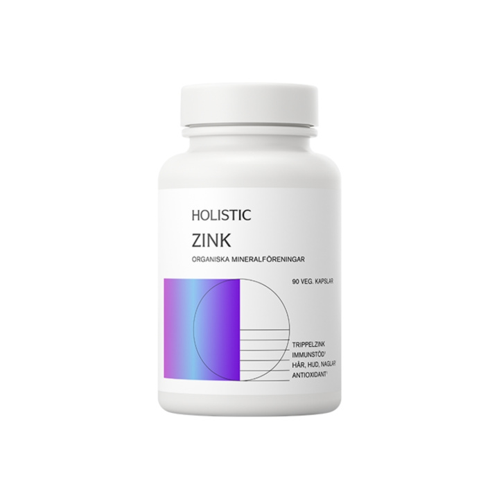 Holistic Zink 90kaps i gruppen Kosttilskud / Mineraler / Zink hos Rawfoodshop Scandinavia AB (H40790)