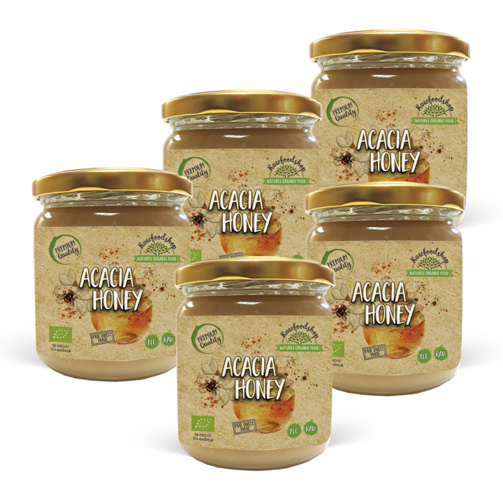 Akaciehonning ØKO 500g x 5 dåser i gruppen Råvarer & Drikke / Bagning / Honning hos Rawfoodshop Scandinavia AB (HAM50-SET5)