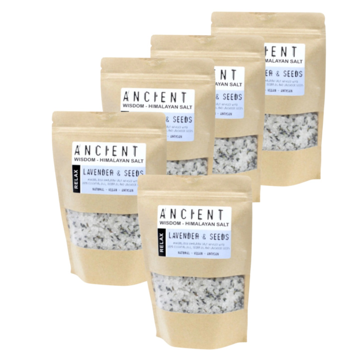 Badesalt Himalaya Relax 500g x 5 pakker i gruppen Hud & Krop / Bad & Spa / Badesalt hos Rawfoodshop Scandinavia AB (HBATHSUL01-SET5)