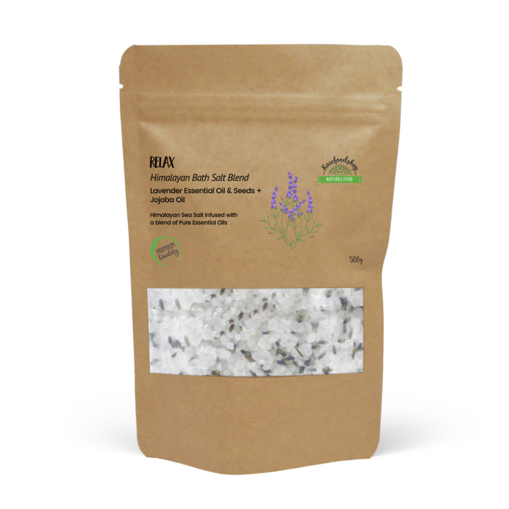 Badesalt Himalaya Relax 500g i gruppen Hud & Krop / Bad & Spa / Badesalt hos Rawfoodshop Scandinavia AB (HBATHSUL01)