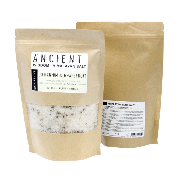 Badesalt Himalaya Skin Revive 500g i gruppen OUTLET 20-80% / Hud & Krop 20-50% / Kampanj- Hud & krop hos Rawfoodshop Scandinavia AB (HBATHSUL05)