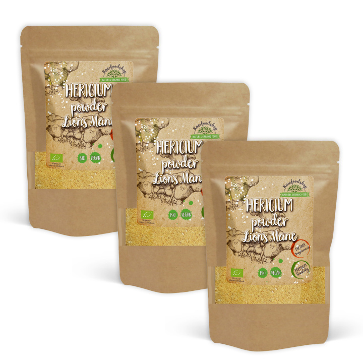 Hericium Pulver/Lion’s Mane ØKO 250g x 3 pakker i gruppen Kosttilskud / Urter & Planter / Svampe hos Rawfoodshop Scandinavia AB (HCP10-250-SET3)