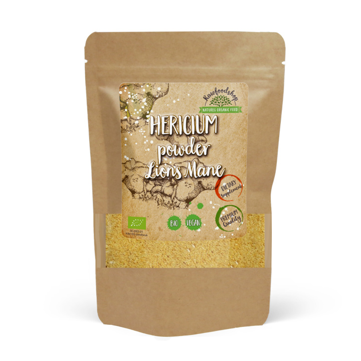 Hericium Pulver/Lion’s Mane ØKO 250g i gruppen Kosttilskud / Urter & Planter / Svampe hos Rawfoodshop Scandinavia AB (HCP10-250)
