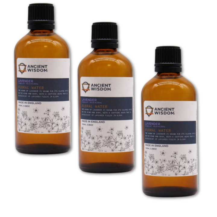 Lavendelvand 100ml x 3 stk i gruppen Hud & Krop / Ansigt / Ansigtstoner hos Rawfoodshop Scandinavia AB (HDLUL-02-SET3)