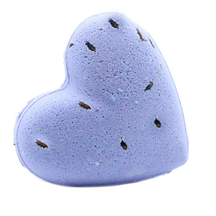 Badebombe Hjerte Lavendel 70g i gruppen Hud & Krop / Bad & Spa / Badebomber hos Rawfoodshop Scandinavia AB (HEARTB-04A)