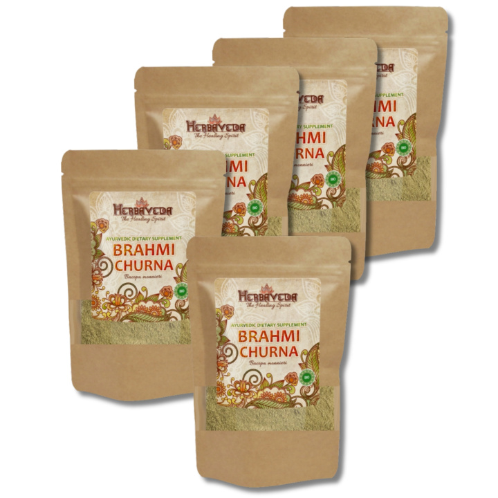 Brahmi Churna ØKO 250g x 5 pakker i gruppen Kosttilskud / Urter & Planter / Urter hos Rawfoodshop Scandinavia AB (HERBA16-250-SET5)