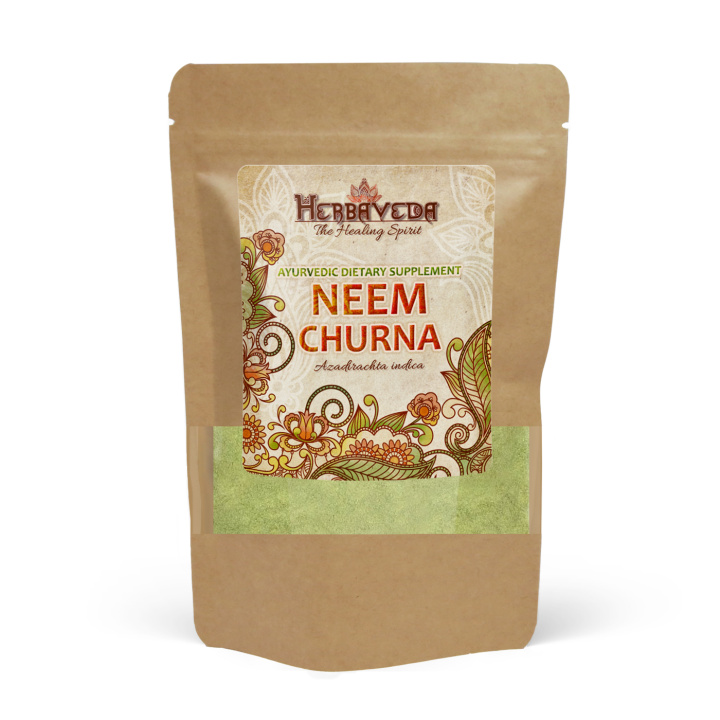 Neem Churna 125g i gruppen Kosttilskud / Urter & Planter / Urter hos Rawfoodshop Scandinavia AB (HERBA17)