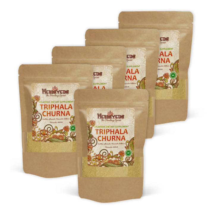 Triphala Churna ØKO 250g x 5 pakker i gruppen Kosttilskud / Urter & Planter hos Rawfoodshop Scandinavia AB (HERBA24-250-SET5)