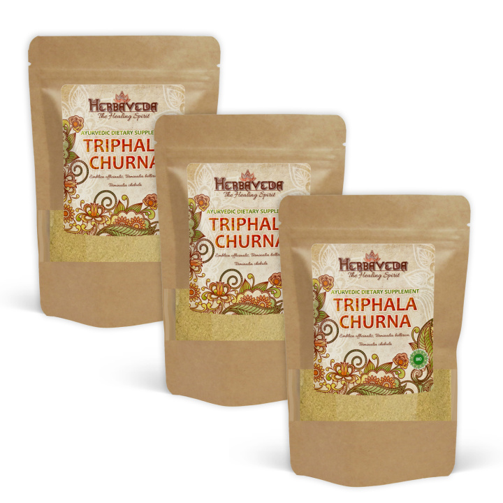 Triphala Churna ØKO 125g x 3 pakker i gruppen Kosttilskud / Urter & Planter / Urter hos Rawfoodshop Scandinavia AB (HERBA24-SET3)
