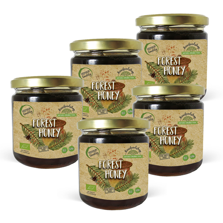 Skovhonning ØKO 500g x 5 dåser i gruppen Råvarer & Drikke / Bagning / Honning hos Rawfoodshop Scandinavia AB (HSH50-SET5)