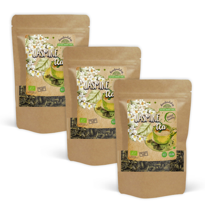 Jasmin Te ØKO 100g x 3 pakker i gruppen Råvarer & Drikke / Drikkevarer / Te hos Rawfoodshop Scandinavia AB (JAS01-SET3)