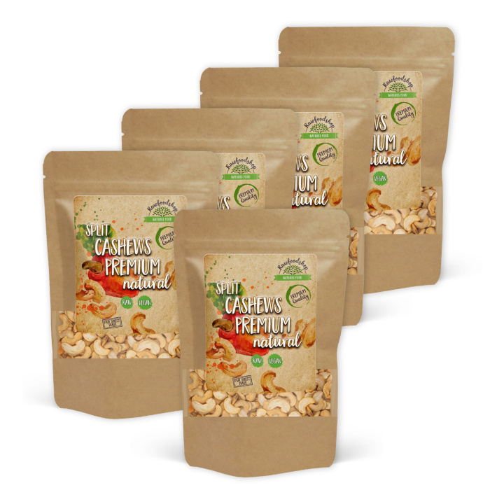 Cashewnødder Delte Premium RAW 250g x 5 pakker i gruppen Råvarer & Drikke / Nødder / Cashewnødder hos Rawfoodshop Scandinavia AB (K17191250-SET5)
