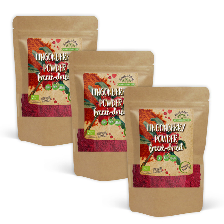 Tyttebærpulver Frysetørret ØKO 100g x 3 pakker i gruppen Råvarer & Drikke / Frugt & Frugtpulver / Frugtpulver hos Rawfoodshop Scandinavia AB (K20130005002001-SET3)
