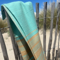 Fouta Sable & Aquasky i Økologisk bomuld 200x100cm