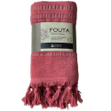 Fouta Rustrød i Økologisk Bomuld 90x170cm