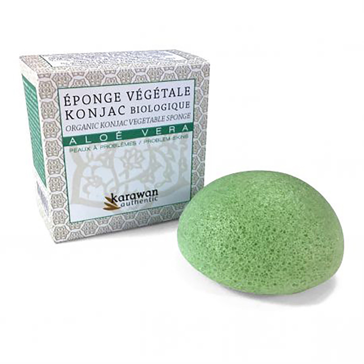 ØKO Konjac Svamp beriget med Aloe Vera i gruppen Hud & Krop / Ansigt / Svampe hos Rawfoodshop Scandinavia AB (KKONJAV-B-IN10)
