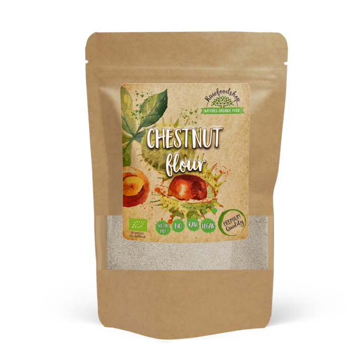 Kastanjemel ØKO 500g i gruppen Råvarer & Drikke / Bagning / Mel hos Rawfoodshop Scandinavia AB (KNM50)