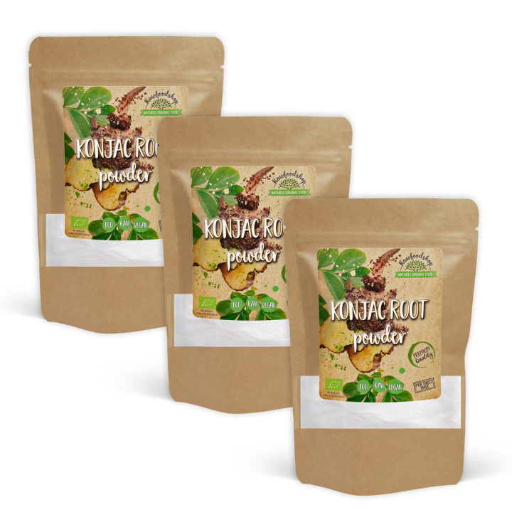 Konjakrod ØKO 100g x 3 pakker i gruppen Råvarer & Drikke / Bagning / Flere bageingredienser hos Rawfoodshop Scandinavia AB (KRG10-SET3)