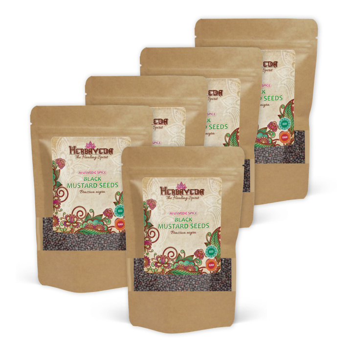Sennepsfrø Sorte ØKO 50g x 5 pakker i gruppen Råvarer & Drikke / Spisekammer / Krydderier & Salt hos Rawfoodshop Scandinavia AB (KRY48-SET5)