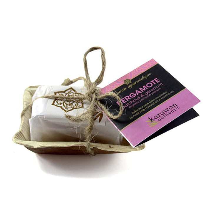 Ayurvedisk Fast Sæbe til Hænder og Krop Bergamot 18g i gruppen Hud & Krop / Krop / Håndsæbe hos Rawfoodshop Scandinavia AB (KSA20B-IN25)
