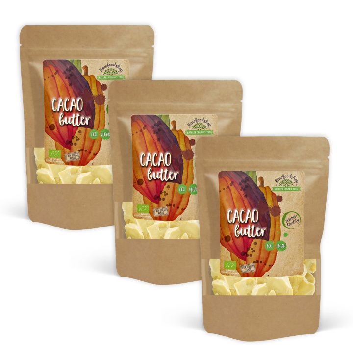 Kakaossmør ØKO 250g x 3 pakker i gruppen Råvarer & Drikke / Bagning / Kakaoprodukter hos Rawfoodshop Scandinavia AB (KSM1-SET3)