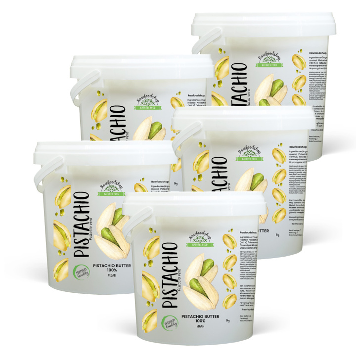 Pistaciesmør 1kg x 5 dåser i gruppen Råvarer & Drikke / Nødder / Nøddesmør hos Rawfoodshop Scandinavia AB (L00220BGP1-SET5)