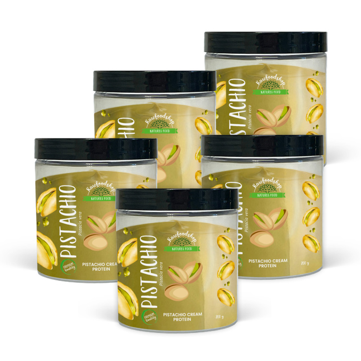 Pistaciecreme Protein 200g x 5 dåser i gruppen Råvarer & Drikke / Nødder / Pistacienødder hos Rawfoodshop Scandinavia AB (L0414030012-SET5)