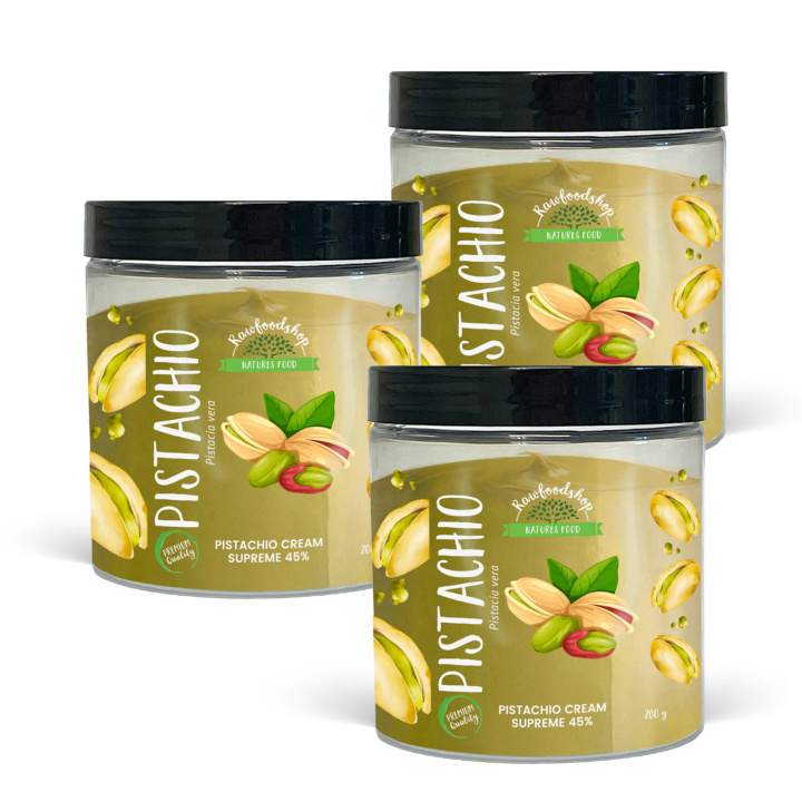 Pistaciecreme Supreme 45% 200g x 3 dåser i gruppen Råvarer & Drikke / Nødder / Pistacienødder hos Rawfoodshop Scandinavia AB (L10010090121-SET3)
