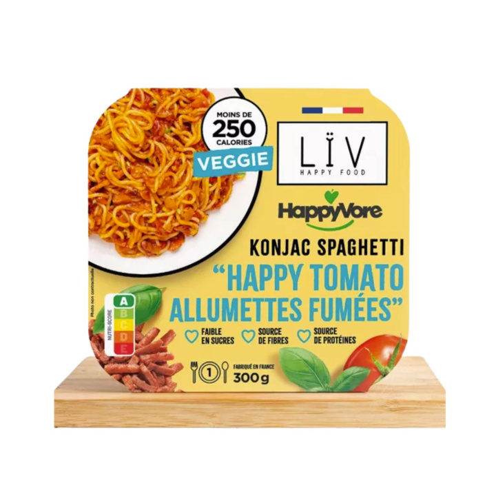 Måltid Konjakspaghetti med Tomatsauce & Røgede Grøntsager Lavkalorie 300g i gruppen Råvarer & Drikke / Spisekammer / Pasta & Nudler / Shiratakinudler hos Rawfoodshop Scandinavia AB (LIV009)