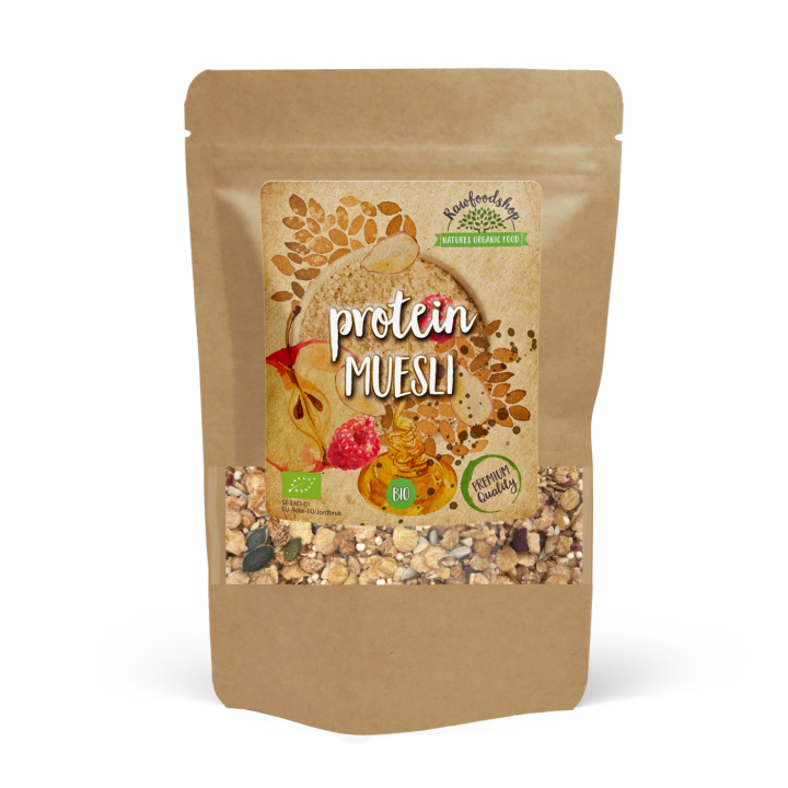 Proteinmysli ØKO 400g i gruppen Råvarer & Drikke / Spisekammer / Granola & Grød hos Rawfoodshop Scandinavia AB (LOWCARB1)