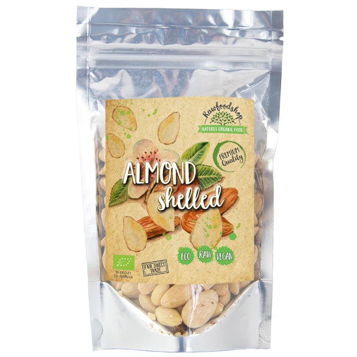 Mandler Afskaldede ØKO 200g i gruppen Råvarer & Drikke / Nødder / Mandel hos Rawfoodshop Scandinavia AB (MASK1)